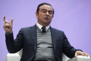 Carlos Ghosn, Chairman and CEO of Nissan Motor Corporation, makes a speech titled "Autonomous, Electric and Connected: A Talk on Current and Future Mobility" during the North American International Auto Show in Detroit, Michigan, U.S., January 9, 2017.  REUTERS/Mark Blinch  - RTX2Y7NT