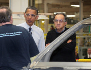 С президента Обама в заводите на Chrysler