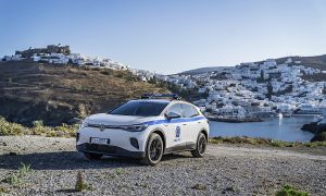 VW ID4 в експлоатация на остров Астипалея е първата напълно електрическа полицейска кола в Гърция