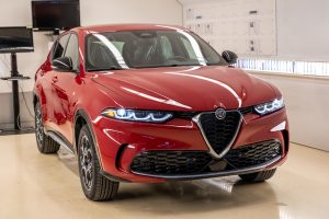 2024 Alfa Romeo Tonale in final quality review before leaving the Pomigliano manufacturing plant and shipping to North America. Car color is Alfa Rosso.