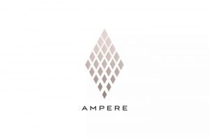 Логото на Ampere, което сега се показва за първи път, се основава на формата на диаманта, дългогодишният символ на Renault. То обаче се състои от много малки диаманти.