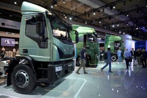 Камиони IVECO, изложени на изложението за товарни автомобили IAA в Хановер